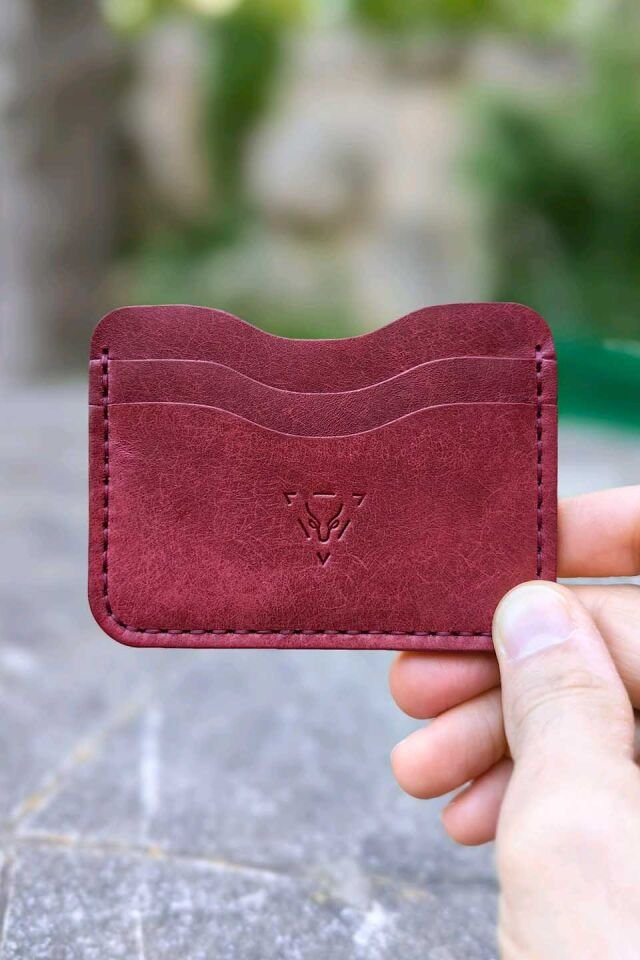 Deri Kartlık Cüzdan Bordo