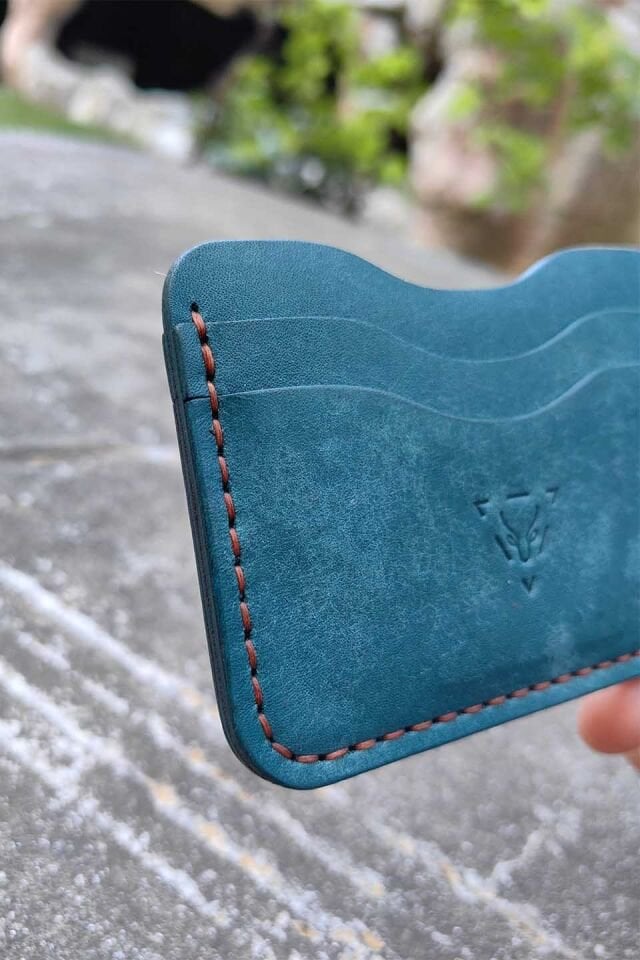 Deri Kartlık Cüzdan Mavi