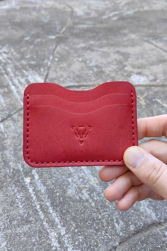 Deri Kartlık Cüzdan Kırmızı