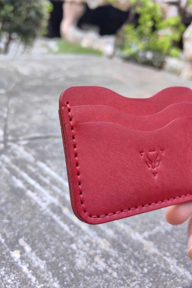 Deri Kartlık Cüzdan Kırmızı