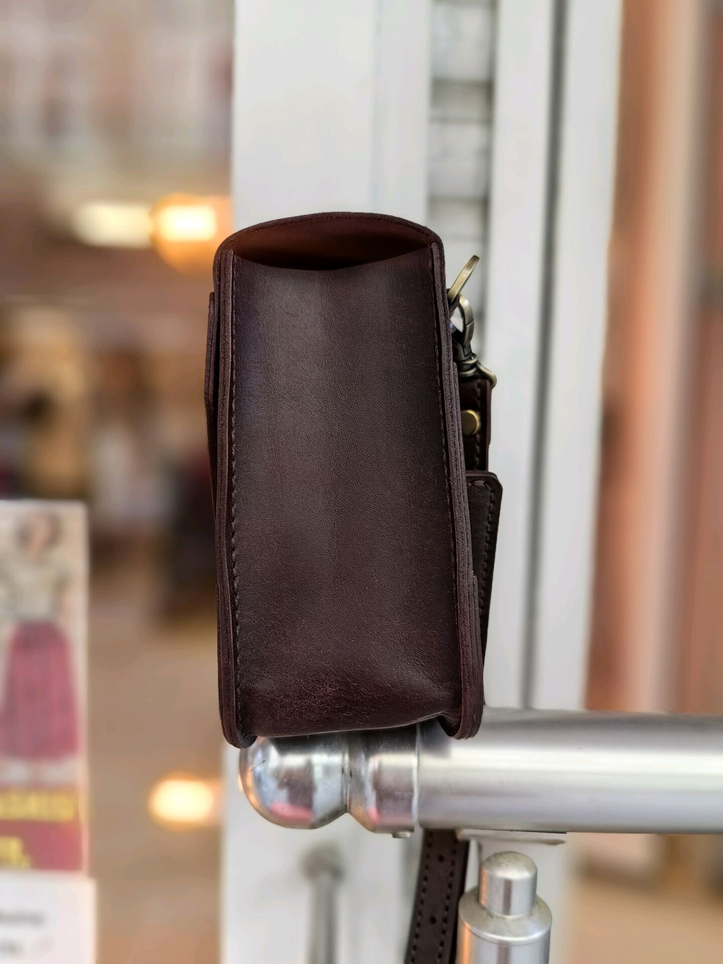 Deri Retro Omuz Çantası Kahverengi